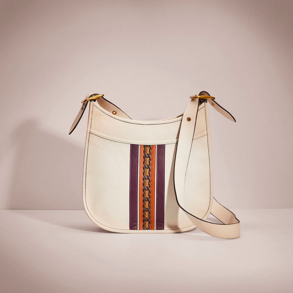 Coach Restored Emery Crossbody With Varsity Stripe In Brass/chalk Multi