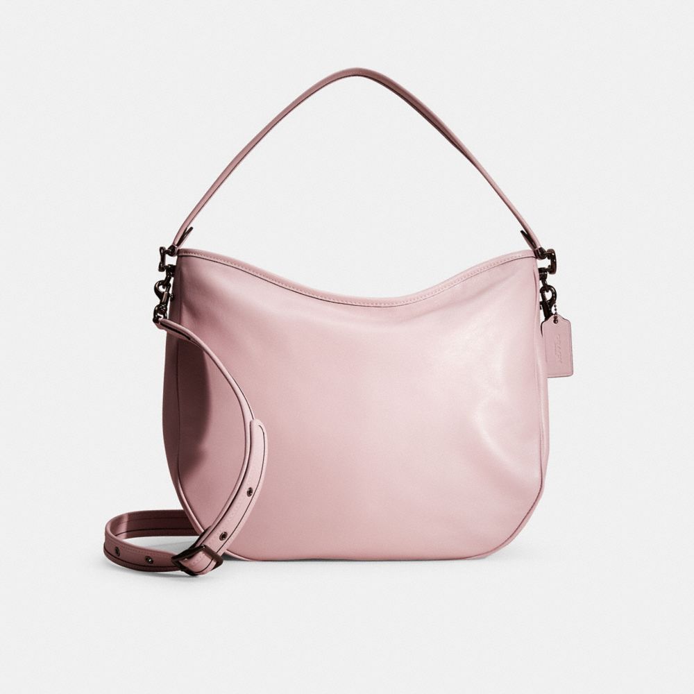 Coach Restored Soft Tabby Hobo In Pewter/ice Purple