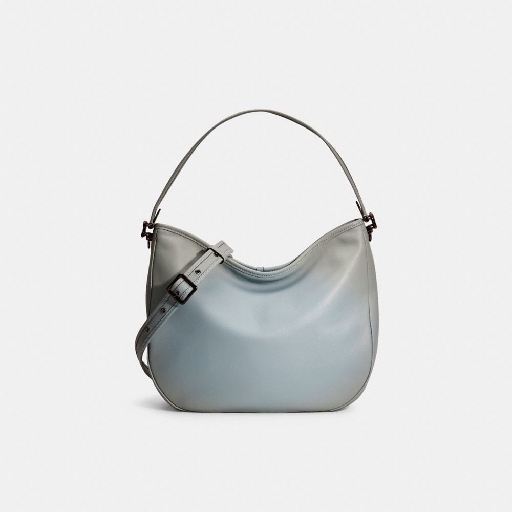 Coach Restored Soft Tabby Hobo In Sage/pewter