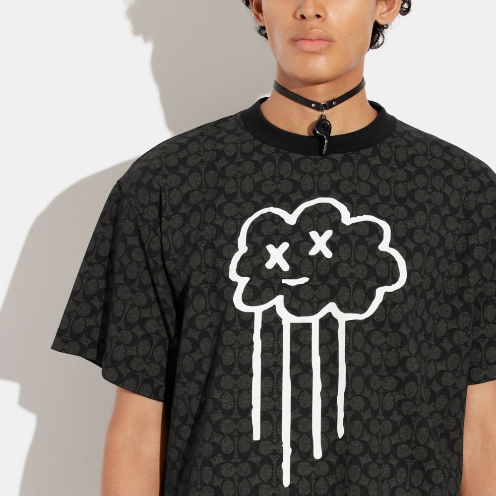 Coach Outlet Rave Cloud T Shirt In Organic Cotton in Black
