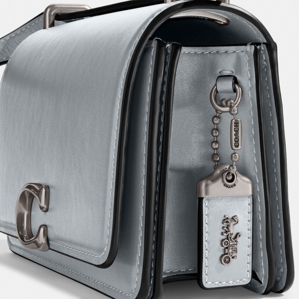 Shop Coach Bandit Crossbody Bag In Silver/grey Blue