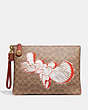 Coach X Mint + Serf Large Turnlock Wristlet In Signature Canvas