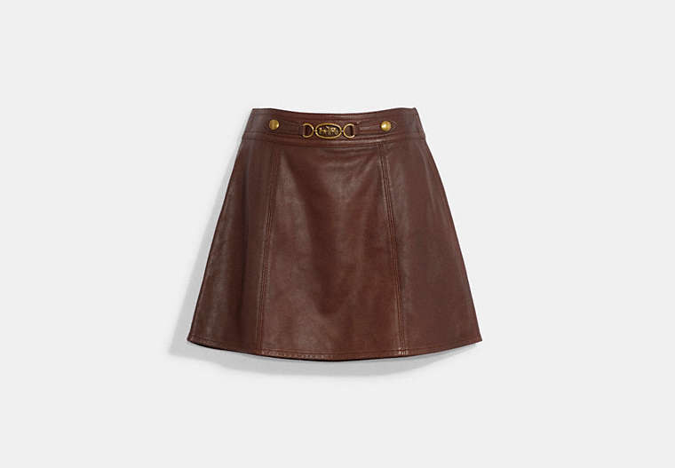 COACH® | Leather Mini Skirt