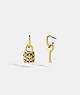 COACH®: Quilted Padlock Key Mismatch Earrings