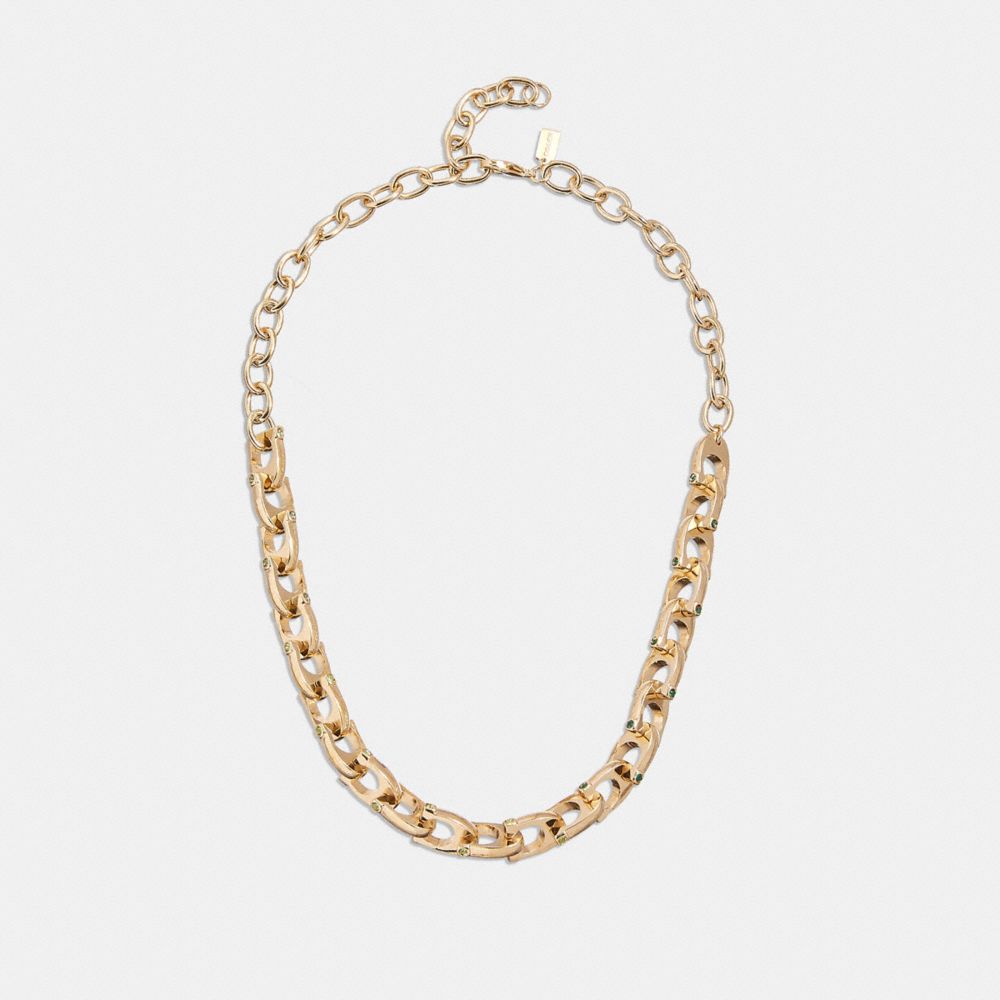 CoachChunky Signature Chain Link Necklace