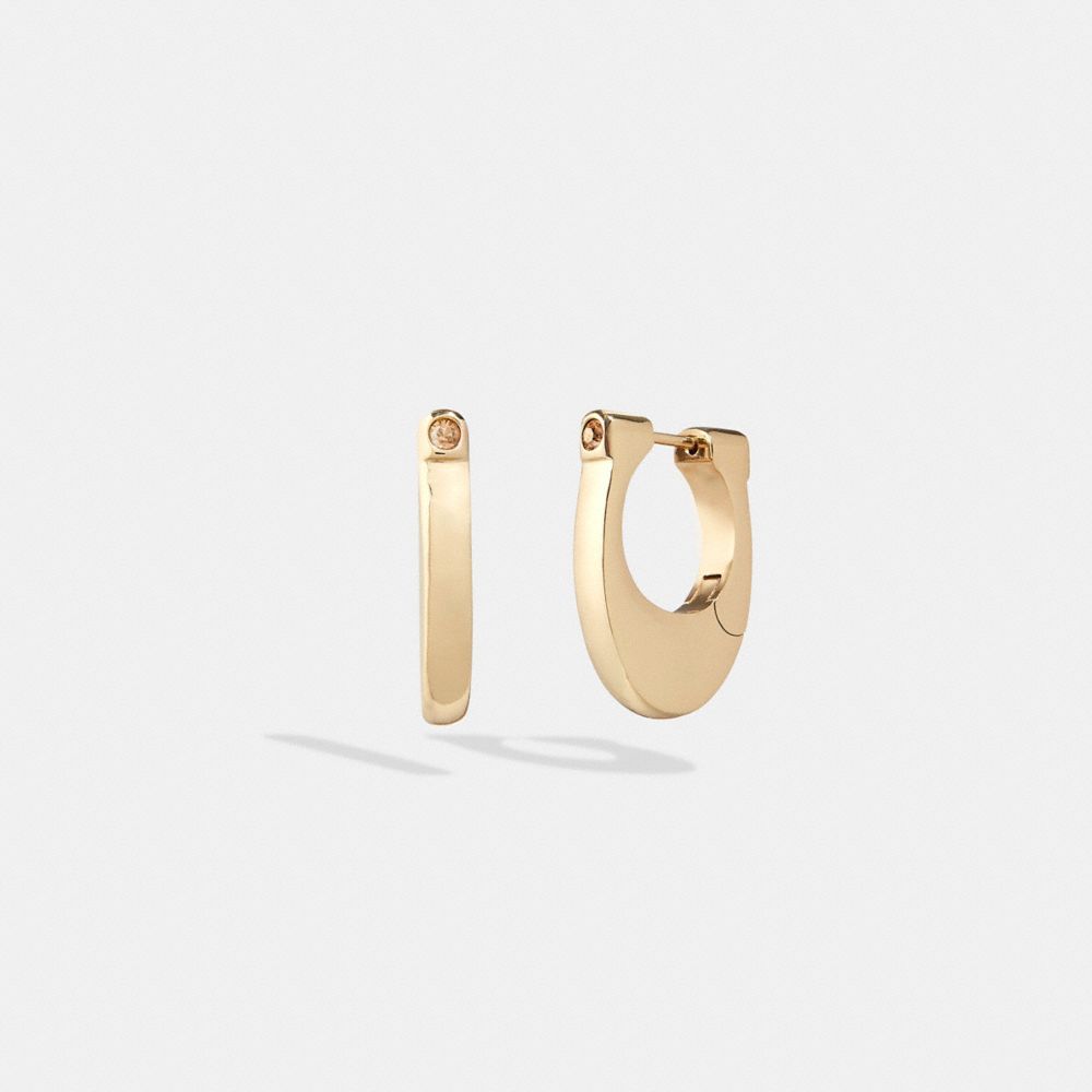 COACH® Chunky Signature Hoop Earrings