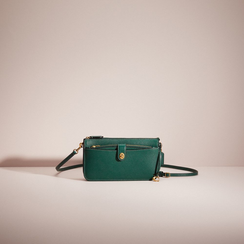 Coach Restored Noa Pop Up Messenger In Brass/dark Pine