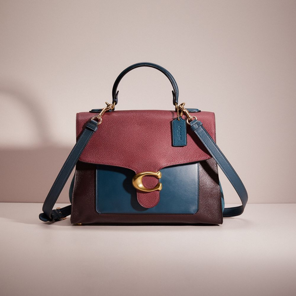 coach tabby top handle in colorblock