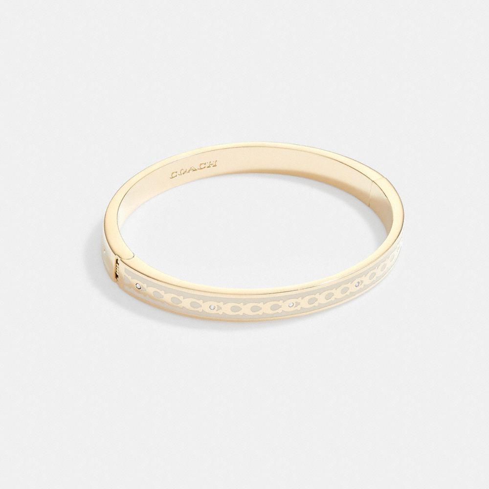 Coach 6mm Signature Enamel Bangle In Multi