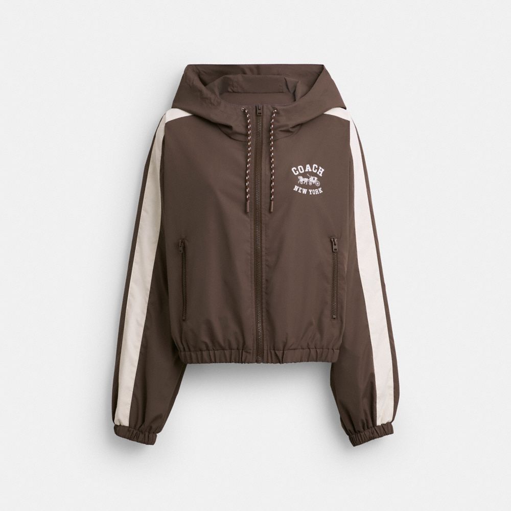 COACH®,Colorblock Windbreaker In Recycled Polyester,,Front View