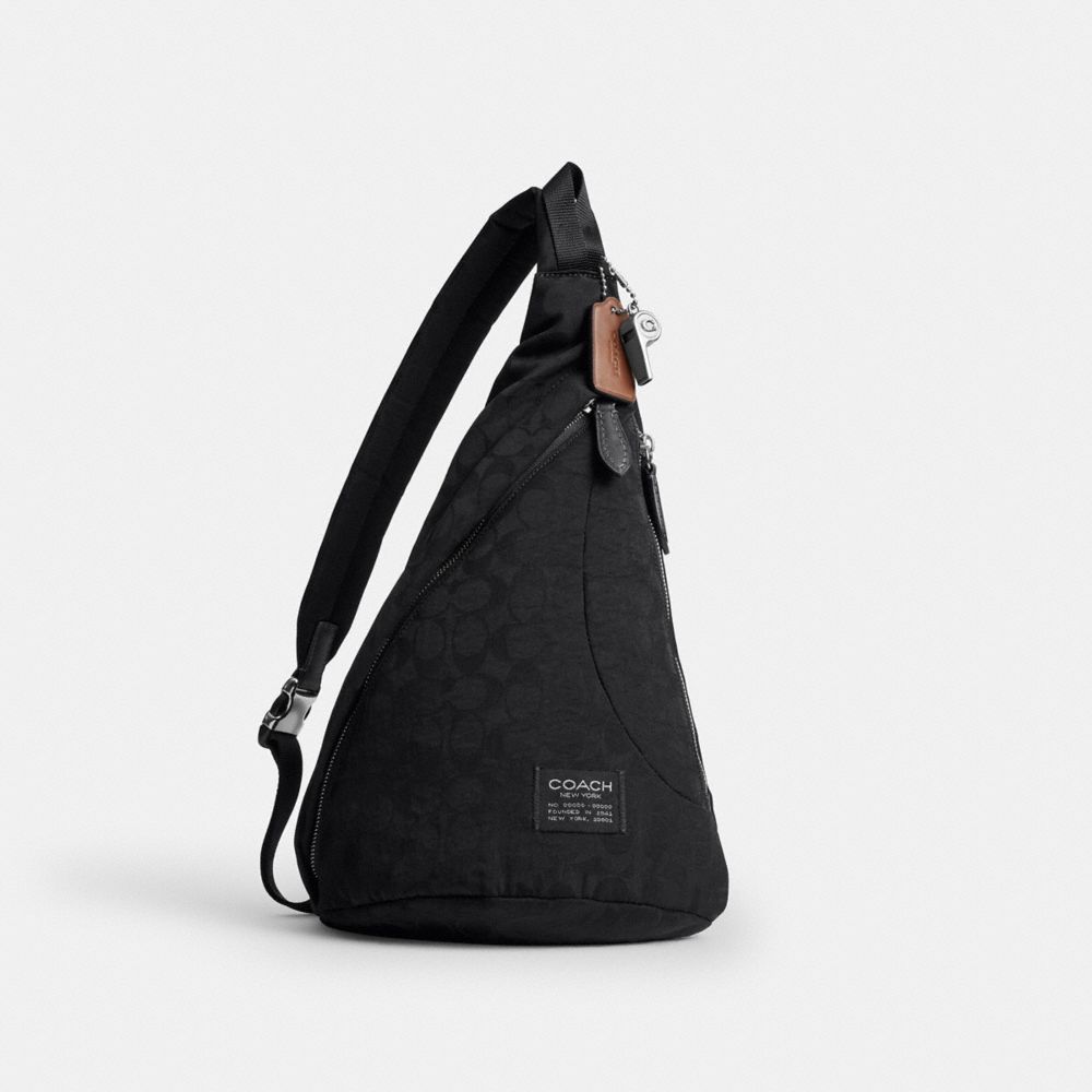 COACH®,Lachlan Sling In Signature Nylon,,Front View