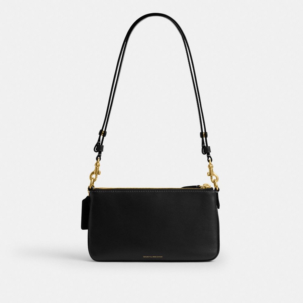 COACH®,Audrey Crossbody Bag,Recycled Polyester,Leather,Lining Recycled Polyester,Shoulder Bag,Metal Material,Metal,Pendant...,Black,Back View