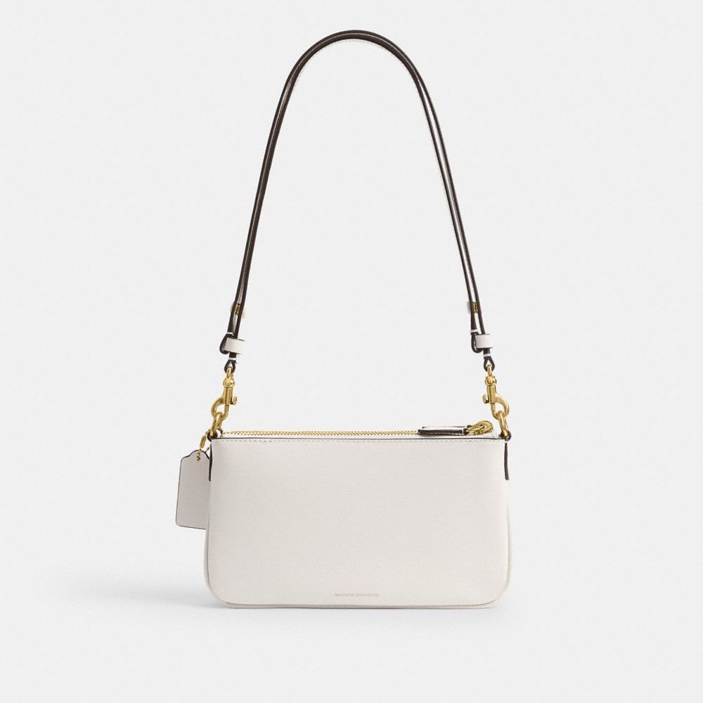 COACH®,Audrey Crossbody Bag,Recycled Polyester,Leather,Lining Recycled Polyester,Shoulder Bag,Metal Material,Metal,Pendant...,White,Back View