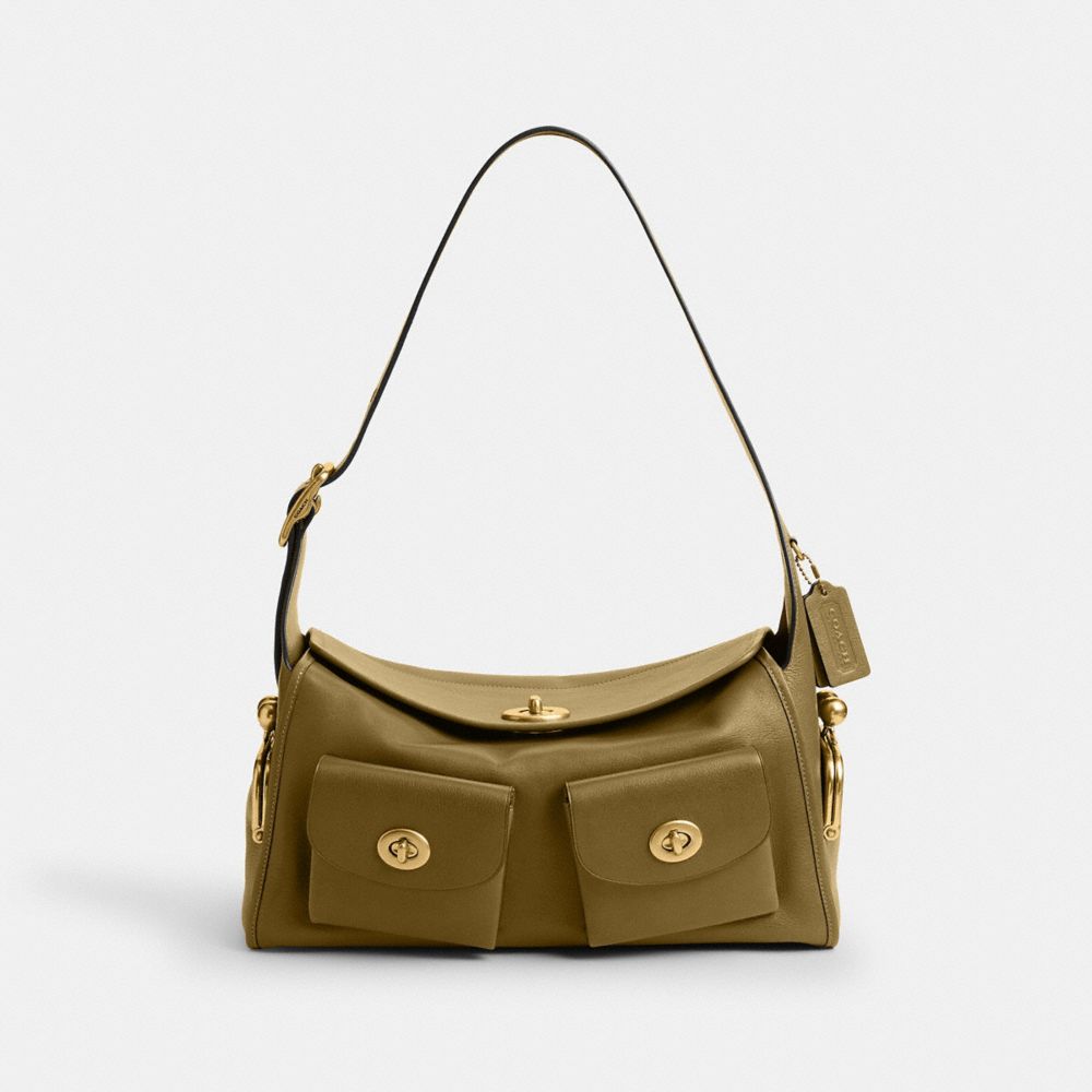 COACH®,Turnlock Haversack Bag,,Front View