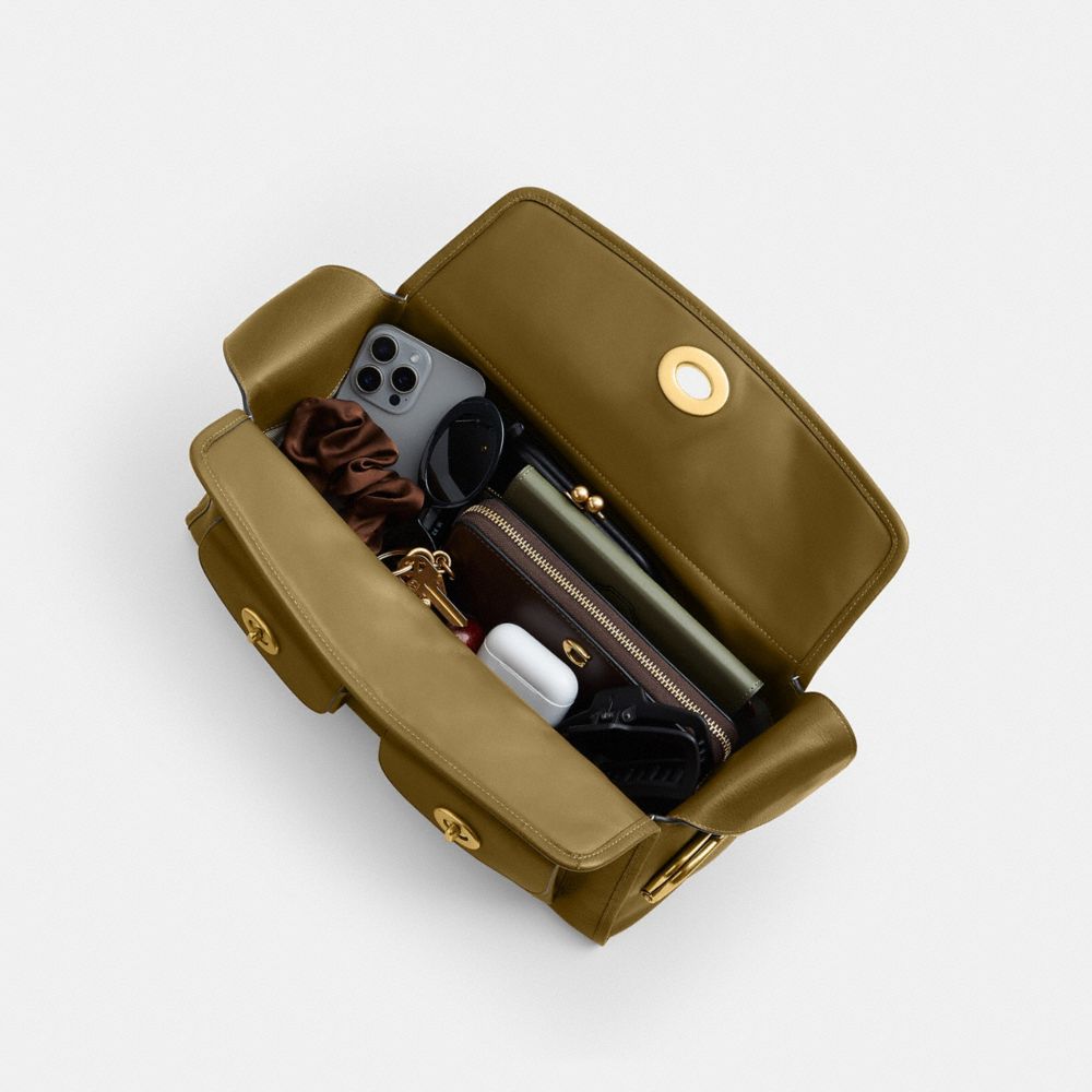 COACH®,Turnlock Haversack Bag,,Inside View,Top View