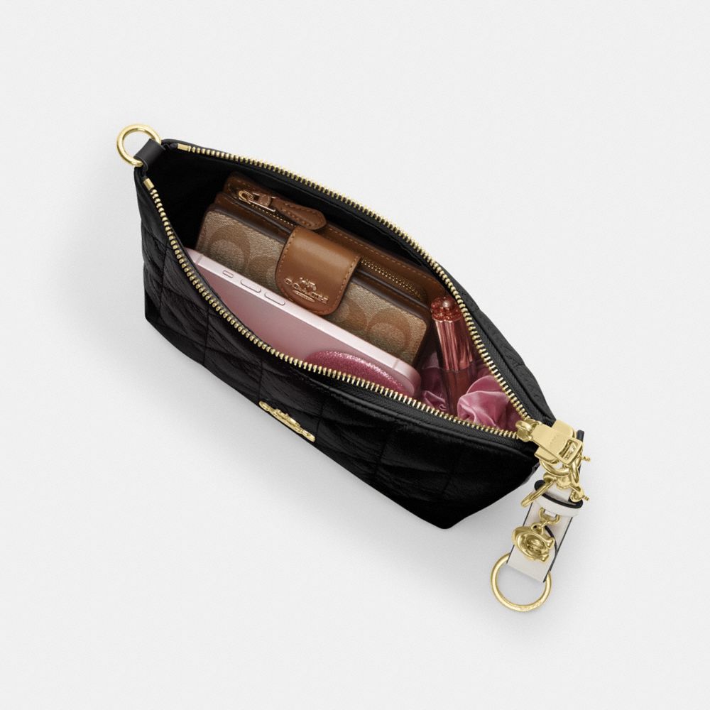 COACH®,Caitlin Shoulder Bag With Quilting,Lining Recycled Polyester,Recycled Polyester,Shoulder Bag,Logo,Chain Detail,Shou...,,Inside View,Top View