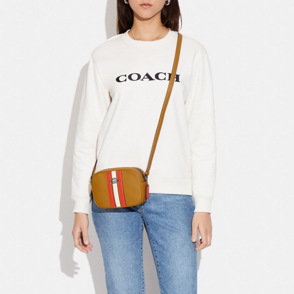 COACH® | Mini Jamie Camera Bag With Varsity Stripe