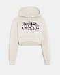 Horse And Carriage Cropped Hoodie In Organic Cotton