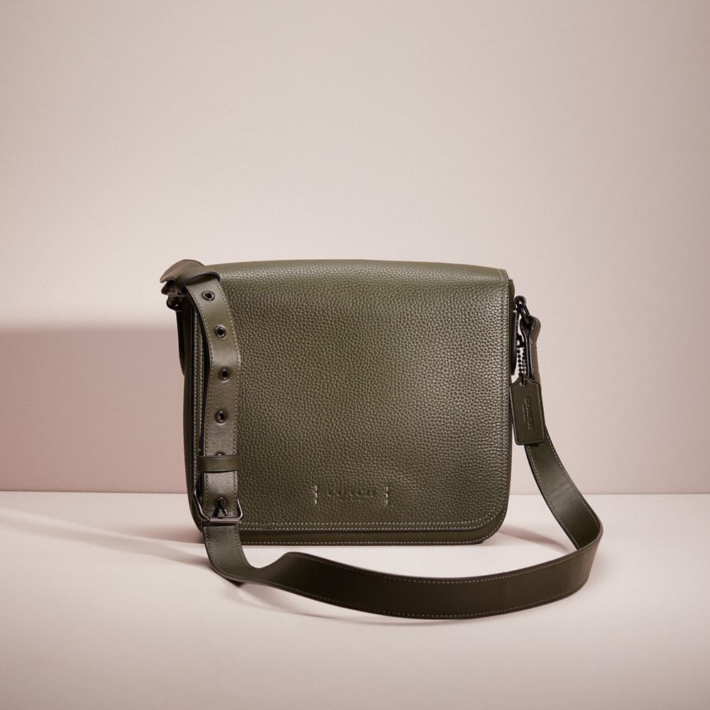 Coach Restored Gotham Messenger 27 In Black Copper/dark Shamrock