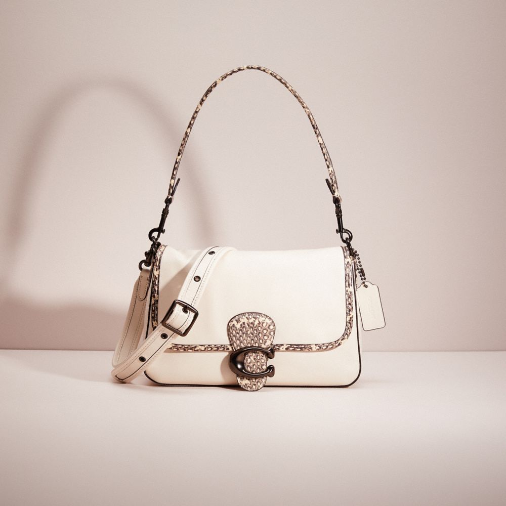 Restored Soft Tabby Shoulder Bag With Snakeskin Detail COACH®