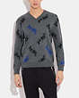 Horse And Carriage V Neck Sweater