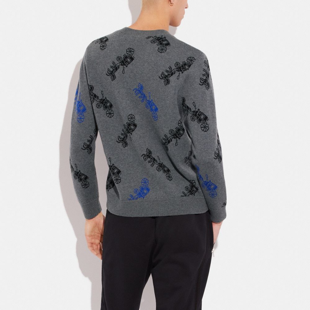 COACH® | Horse And Carriage V Neck Sweater