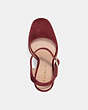 COACH®,ISABELLA PUMP,Suede,Wine,Inside View,Top View