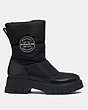 COACH®,RYA BOOT,mixedmaterial,Black,Angle View