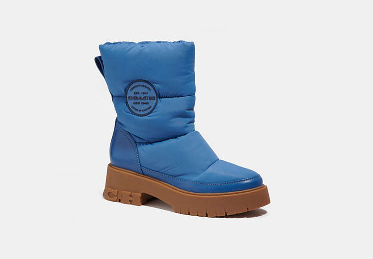 COACH®,RYA BOOT,mixedmaterial,Sky Blue,Front View