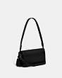 COACH®,STUDIO BAGUETTE BAG,Glovetanned Leather,Mini,Pewter/Black,Angle View