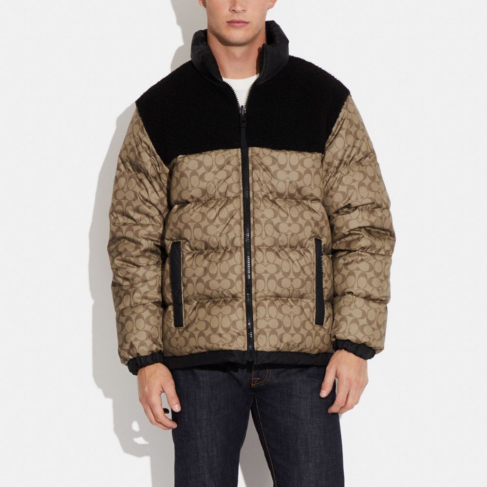 COACH® | Reversible Sherpa Signature Down Jacket