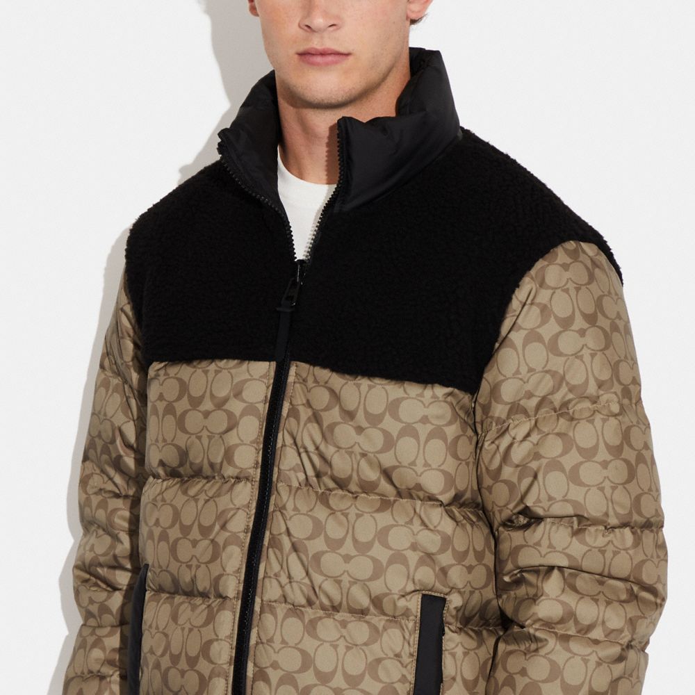 COACH® | Reversible Sherpa Signature Down Jacket