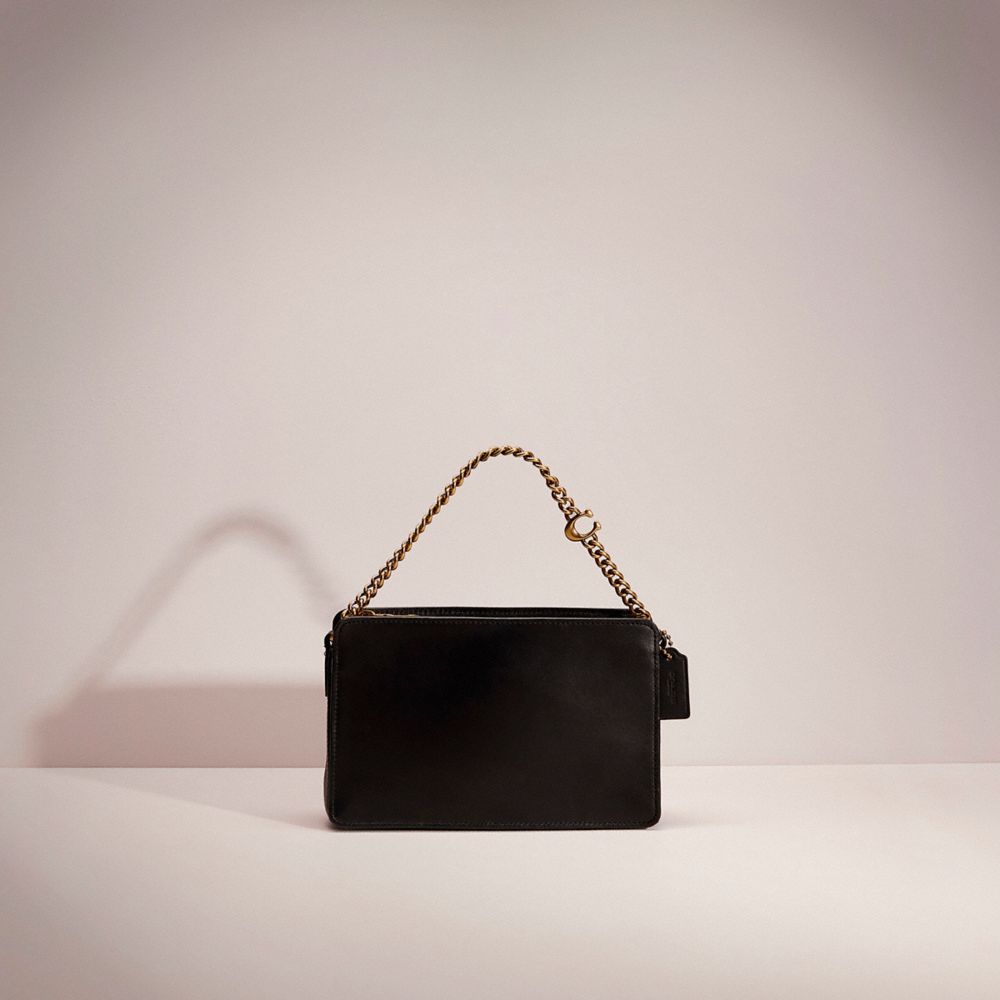 Coach Restored Signature Chain Crossbody In Brass/black | ModeSens