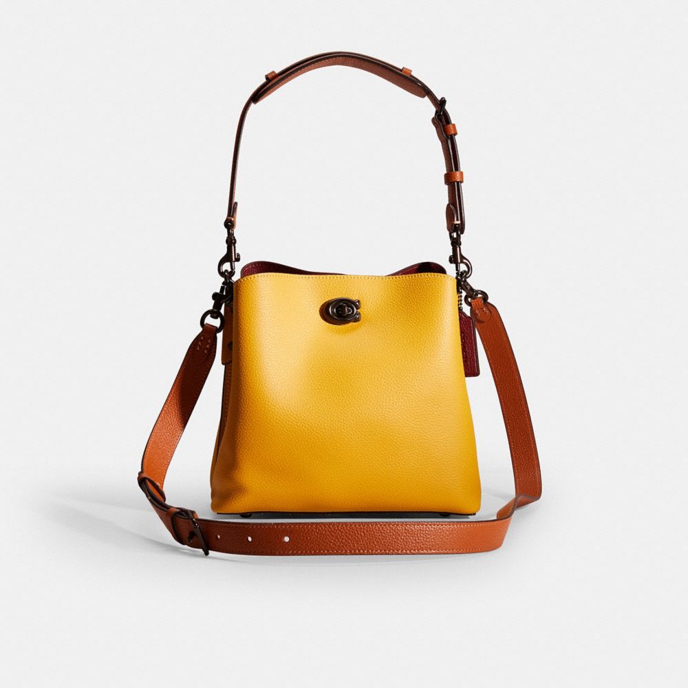 Coach Restored Willow Bucket Bag In Colorblock In Pewter/flax ModeSens