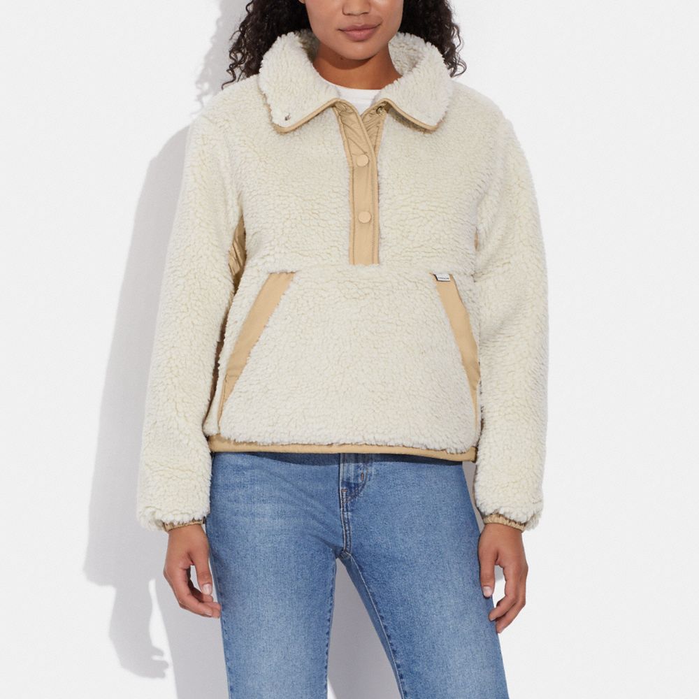 COACH® | Sherpa Pull Over In Recycled Polyester