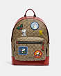 Coach X Peanuts West Backpack In Signature Canvas With Patches
