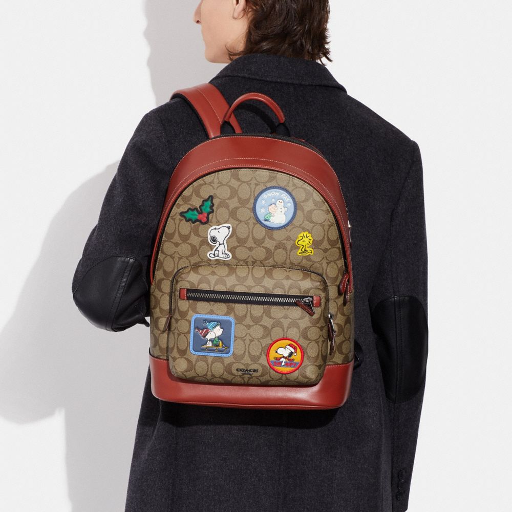 COACH PEANUTS ウエスト バックパック シグネチャー キャンバス | www