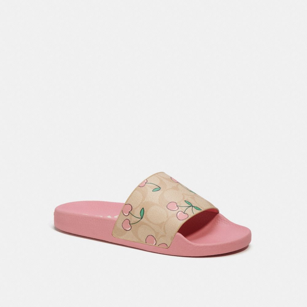 COACH® | Uli Sport Slide In Signature Canvas With Heart Cherry Print