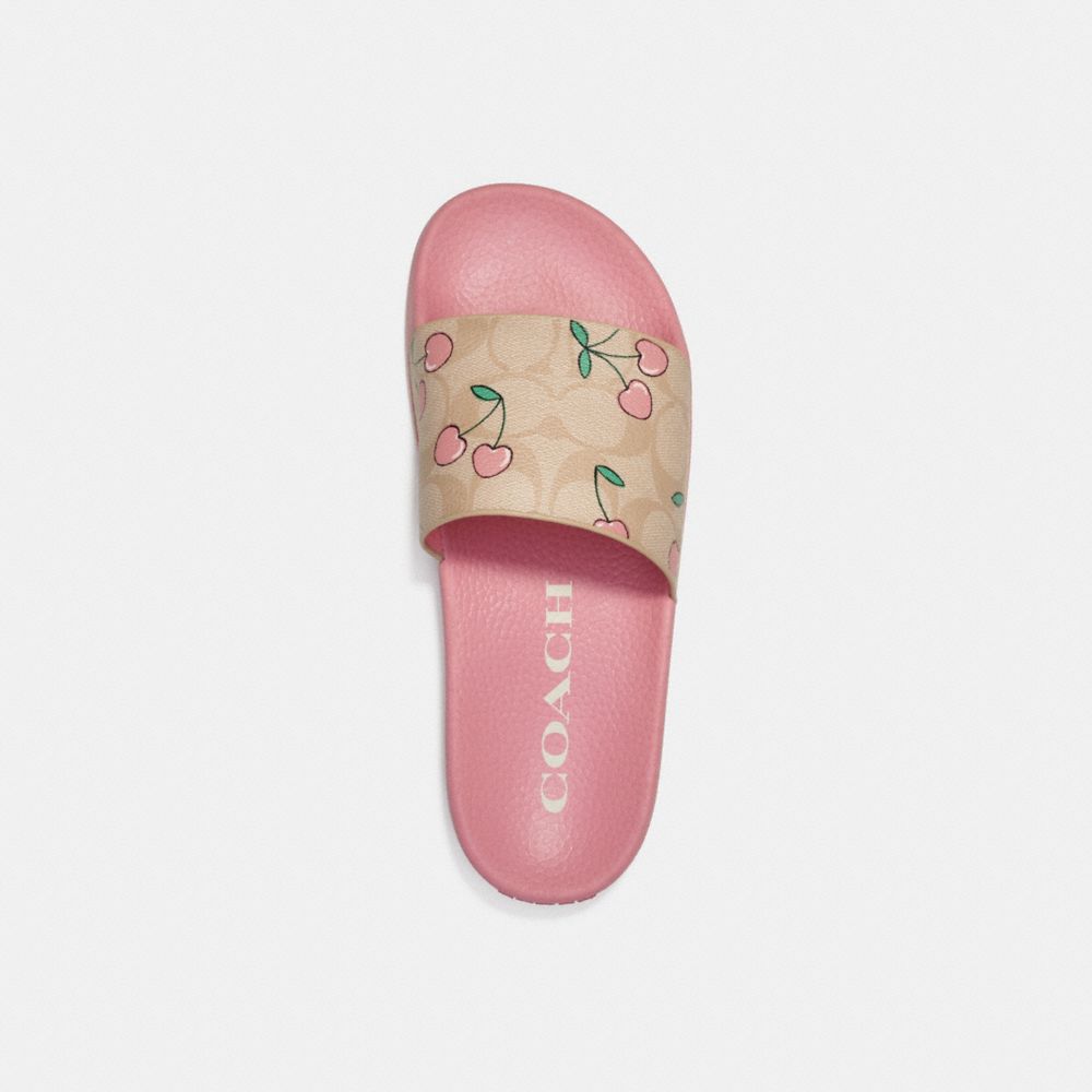 COACH® | Uli Sport Slide In Signature Canvas With Heart Cherry Print
