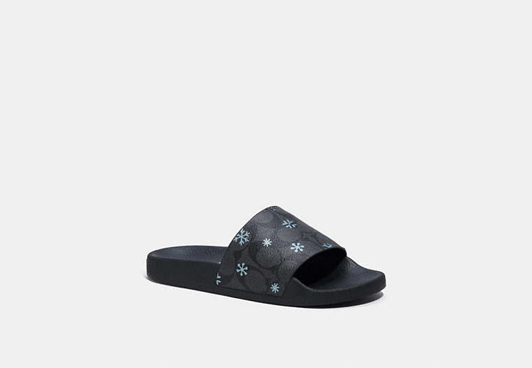Uli Sport Slide In Signature Canvas With Snowflake Print