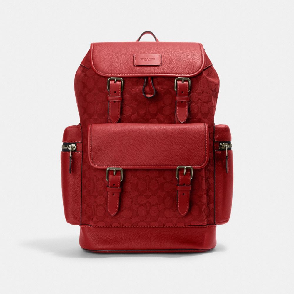 Coach Outlet Sprint Backpack In Signature Jacquard In Red ModeSens