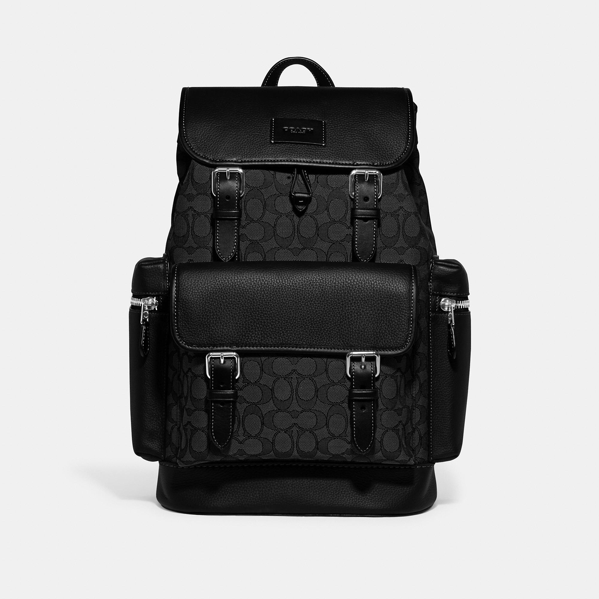 Coach Outlet Sprint Backpack In Signature Jacquard In Black