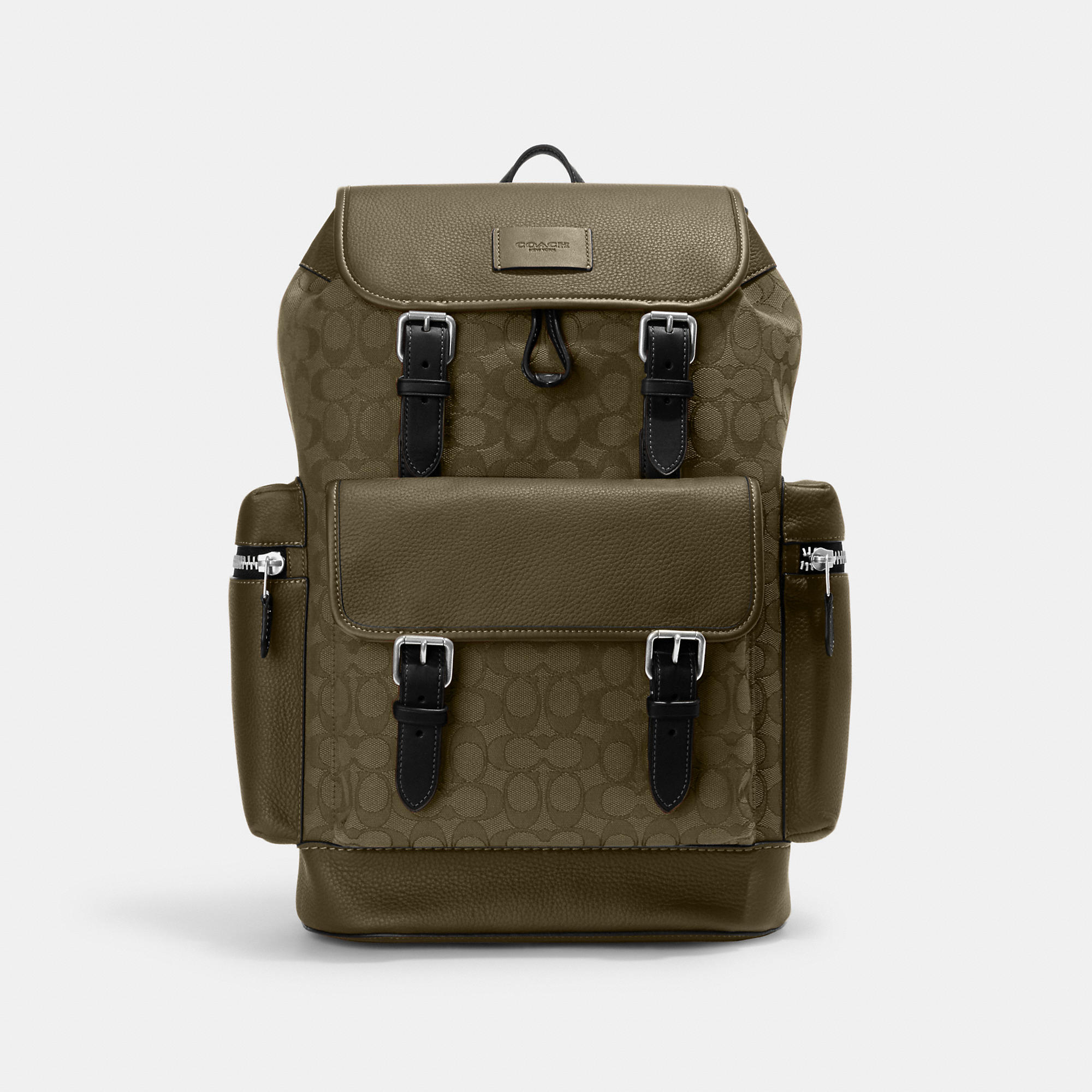 Coach Outlet Sprint Backpack In Signature Jacquard In Green