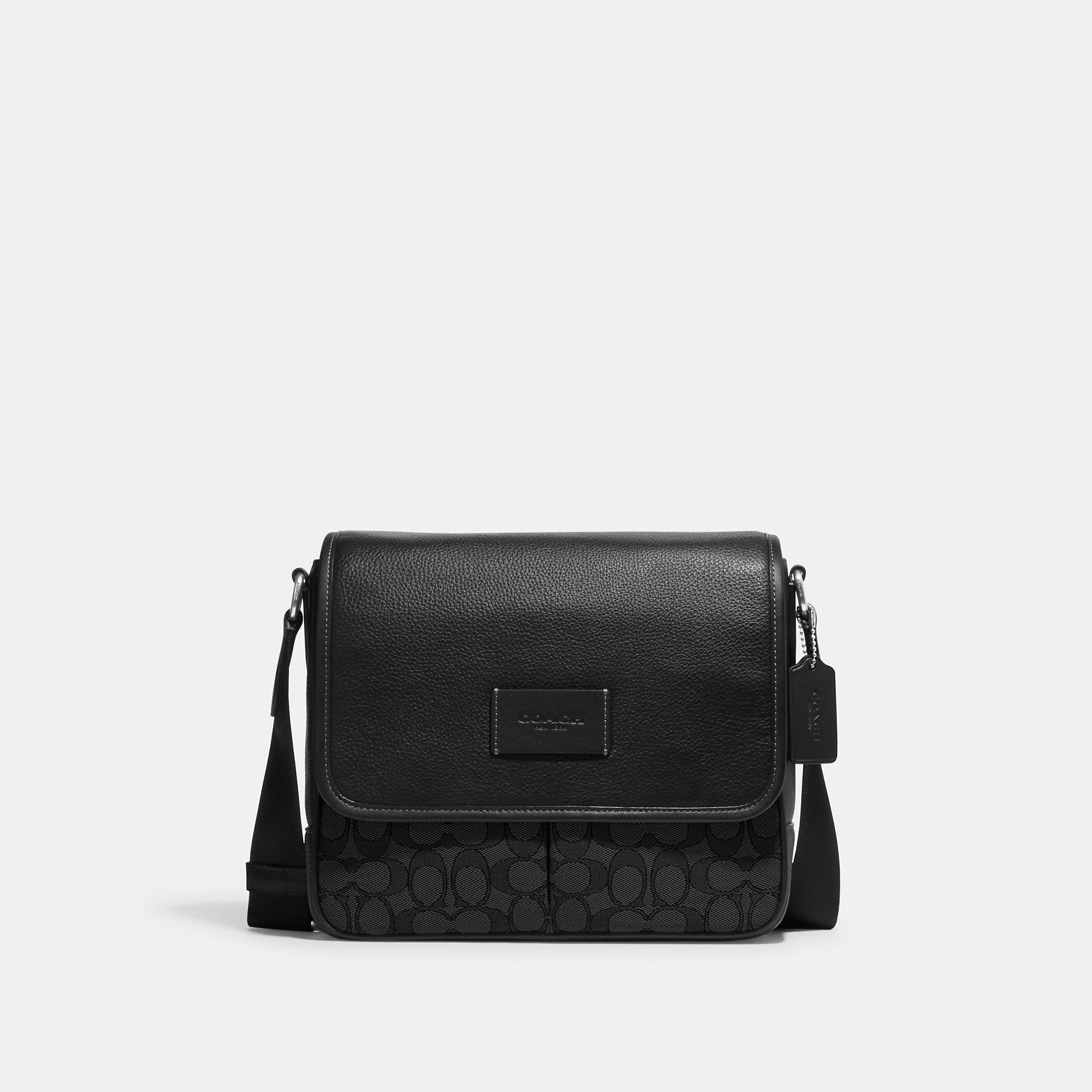 Coach Outlet Sprint Map Bag 25 In Signature Jacquard In Black