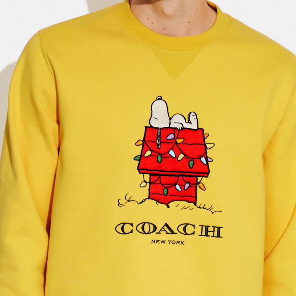 COACH® | Coach X Peanuts Snoopy Lights Crewneck