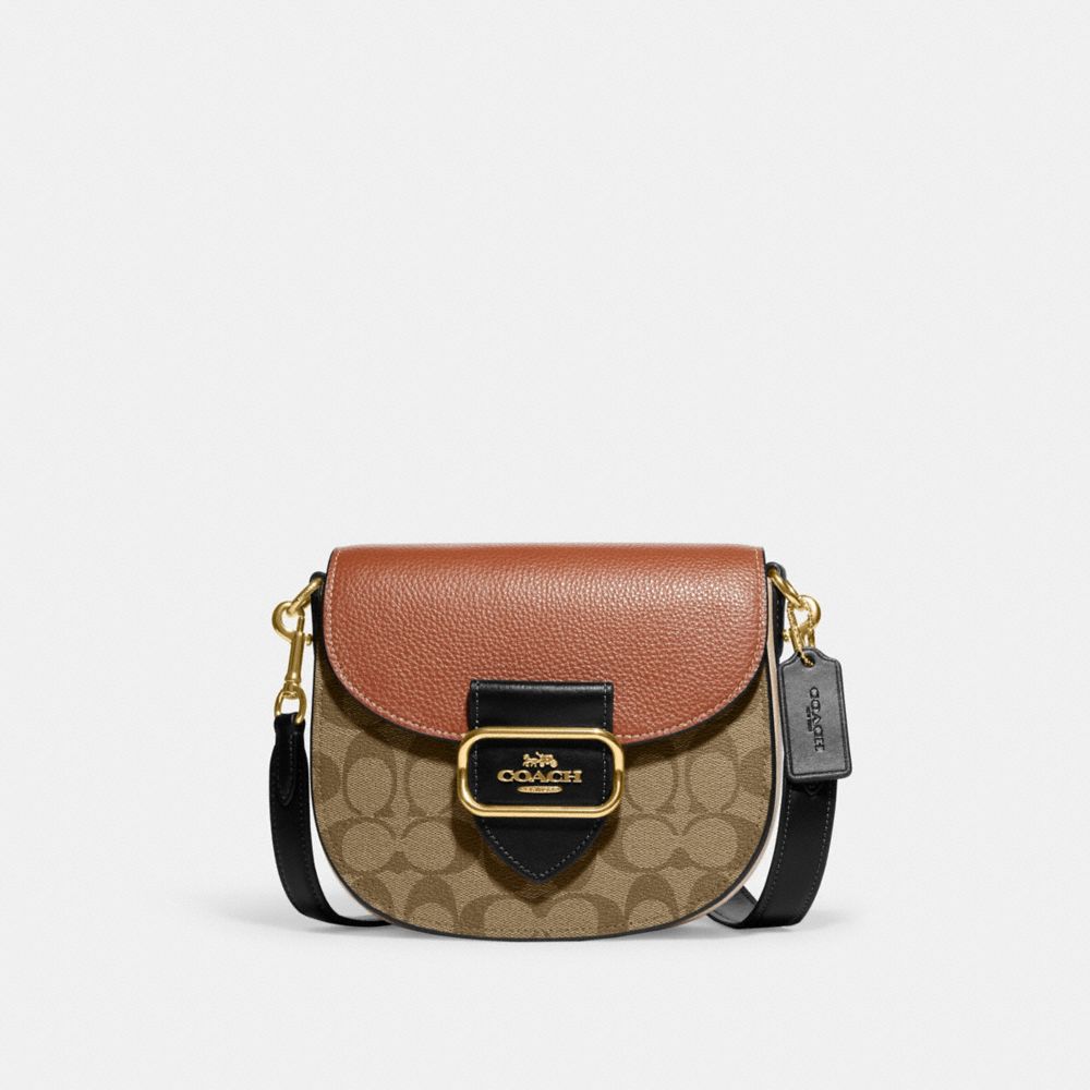 COACH® Saddle Bag In Colorblock Signature Canvas