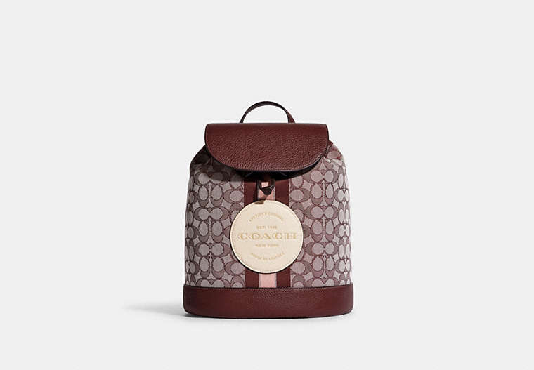 Dempsey Drawstring Backpack In Signature Jacquard With Stripe And Coach Patch