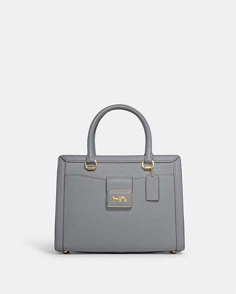 COACH®,GRACE CARRYALL,Gold/Granite,Front View