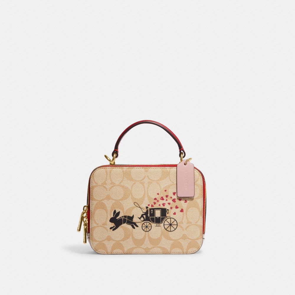 COACH® | Lunar New Year Box Crossbody In Signature Canvas With Rabbit And  Carriage