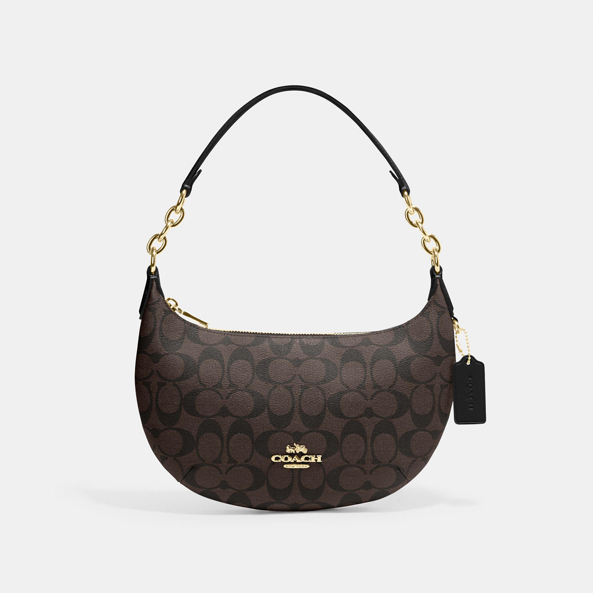 Coach Outlet Payton Hobo In Signature Canvas In Brown